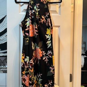 RACHEL Rachel Roy One Shoulder Floral Dress - Black and Multicolor